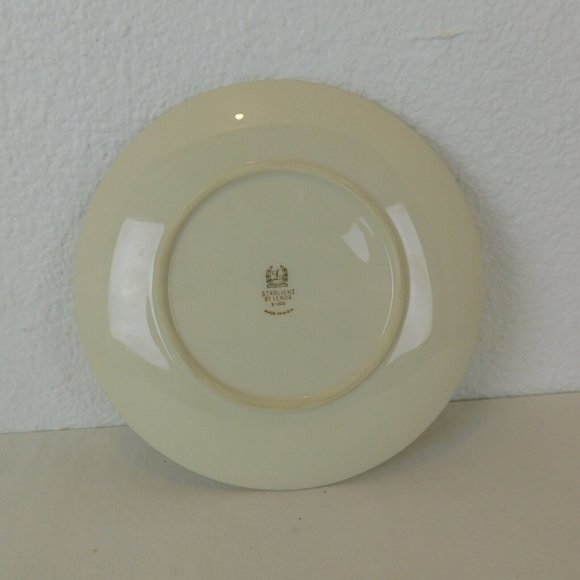 Lenox Starlight Pattern Salad Plate X-302 7-3/4" Brown Flowers Blue Centers Gold - Picture 4 of 7